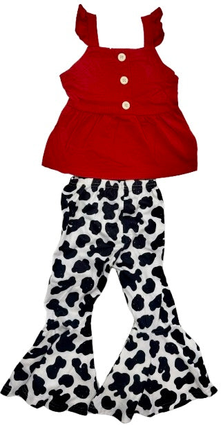 Cow Print Bottom Set